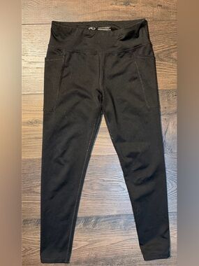 Athletic Works Black Kids Leggings with Side Pockets